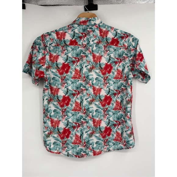 Projek Raw‎ Button Down Shirt Men's Hawaiian Tropical Print NWT Sz L - Picture 6 of 6